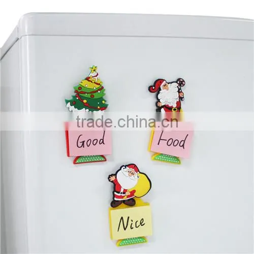 Mixed Pattern Memo Note Paper Christmas Silicone Fridge Magnet 11.6cmx5.2cm