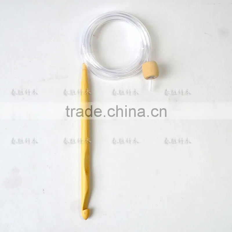 CH011_N# 12sz Afghan Tunisian bamboo crochet hooks 115cm 46"