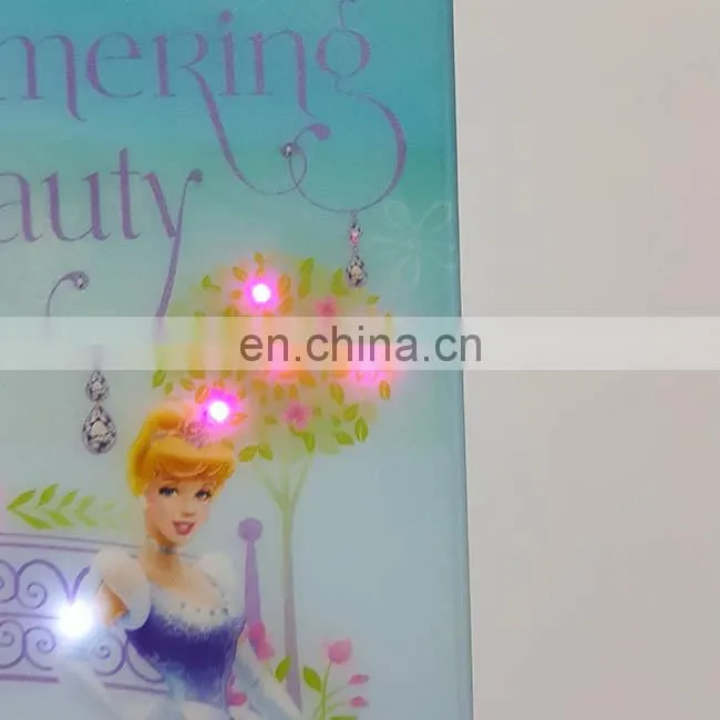custom led light notebook / journal / diary colouring book with lock