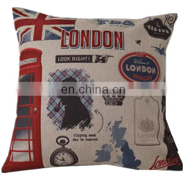 Fashion cheap decorative throw pillow cover custom digital printed latest design linen cushion cover