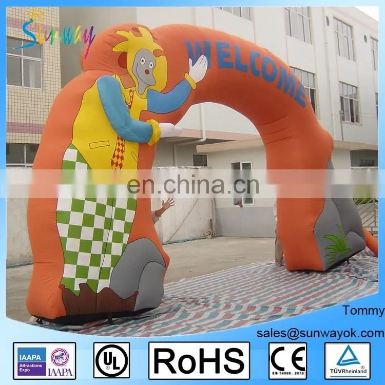 Yellow Children Theme Inflatable Entrance Arch For Activity