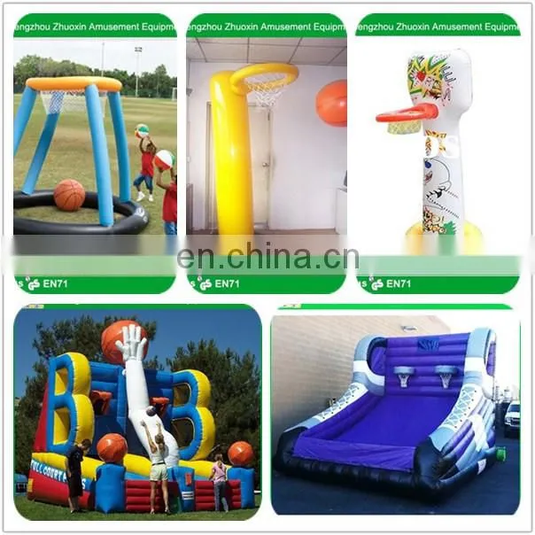 outdoor games inflatable pool basketball hoop
