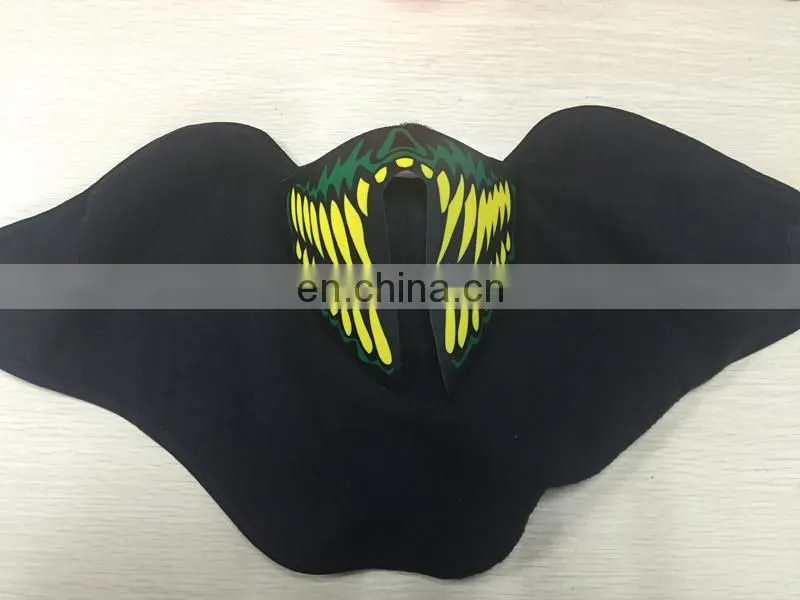 Custom unisex led light up party mask, led glowing mask