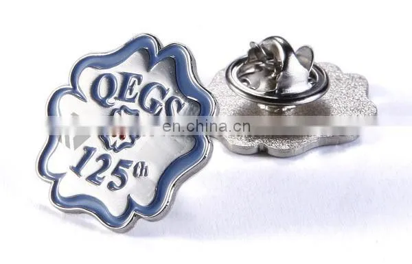 Custom shield shaped enamel bulk lapel pin, metal logo badge