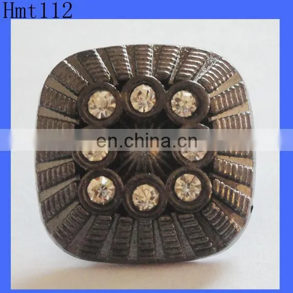 square rhinestone button
