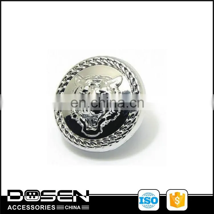 Vogue style durable effect engraved tiger logo sewing buttons for clothing decorate ,garment accessories.
