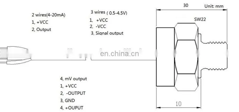 3V pressure transmitter low consumption pressure transmitter
