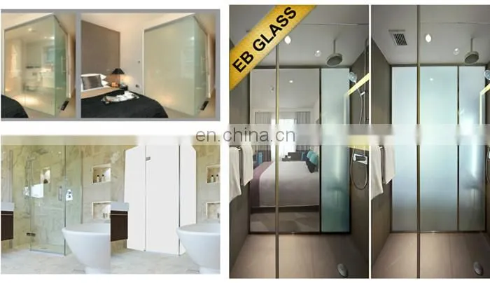 China high quality hot sale PDLC switchable privacy smart glass shower door suppliers