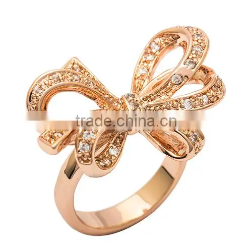Neoglory Auden Rhinestone Copper Plated Adjusted Butterfly Finger Rings New Jewelry Accessories Gifts for Girls New Hot