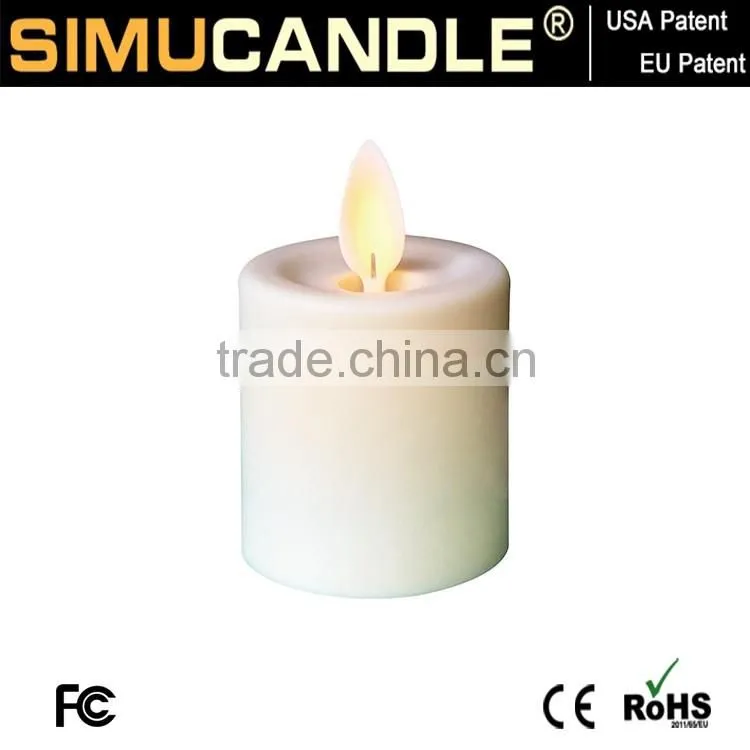 flickering wick votive candle led for hotel decoration with USA and EU patent