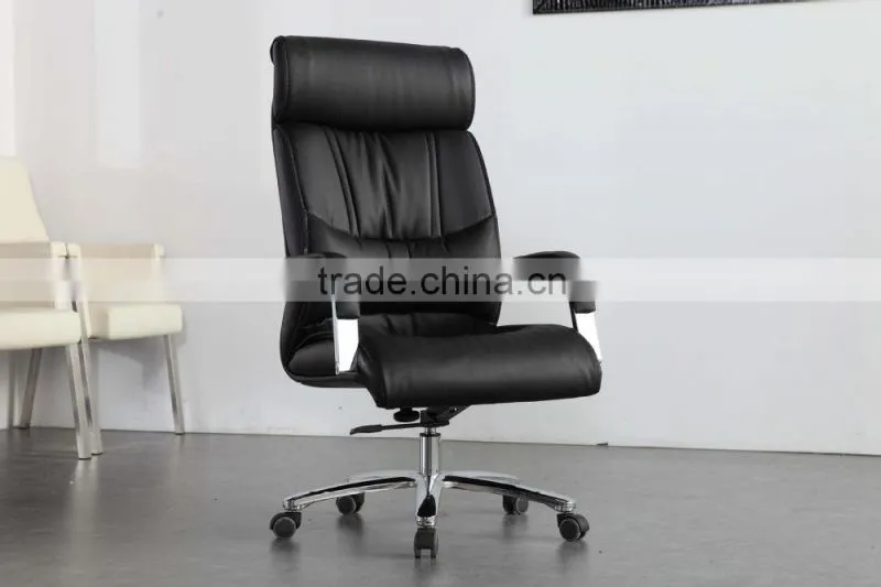 Modern leather executive chair with armrest
