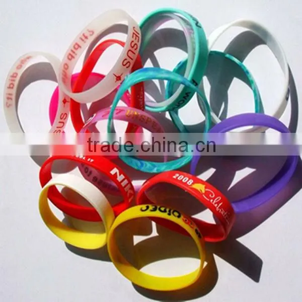 factory promotion Full Color Silicone Wristbands