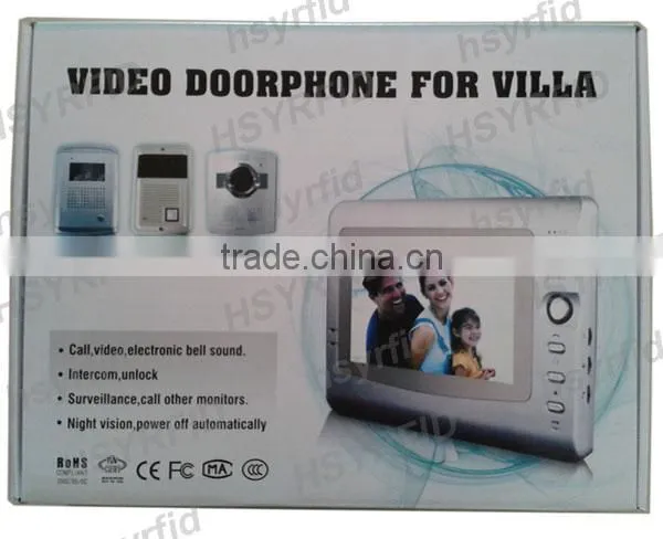 Handfree audio video CMOS camera security video door phones with keypad