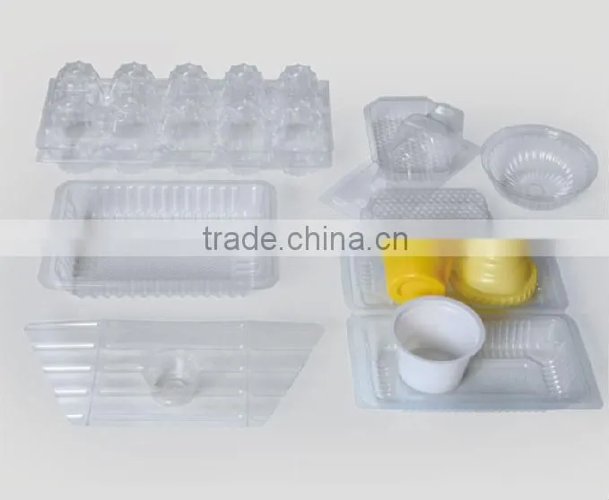 Plastic Cake Food Fruit Container Forming Machine HAS Video PET Disposable Thermoforming Machine Fast Food Box CE,ISO9001 3500kg