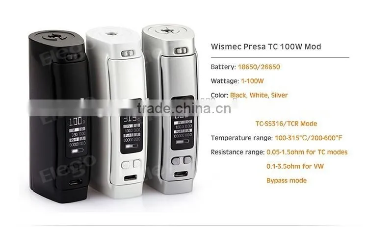 New Hot Wismec Presa TC 100W with TC system large in stock