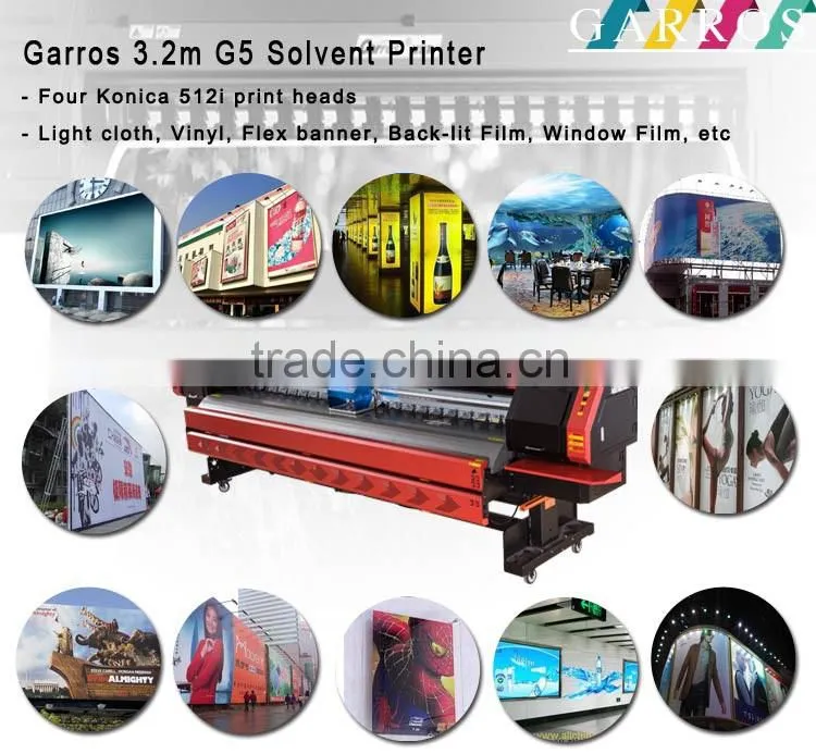 Garros Konica Solvent Printer Machine/Outdoor Printing Machine