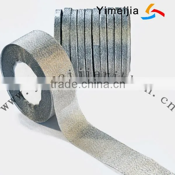 Silver metallic ribbon