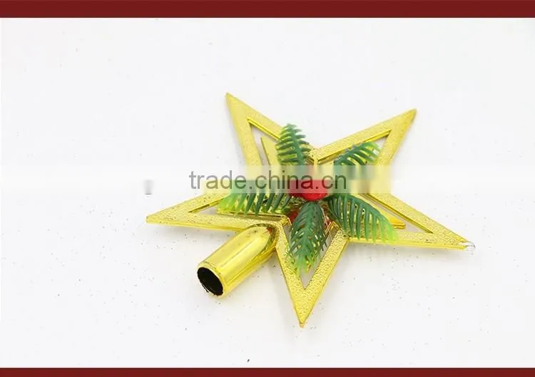 Best Promotion Top Selling Christmas Decoration Gold Star Christmas Tree Topper Decoration Pendant Ornament