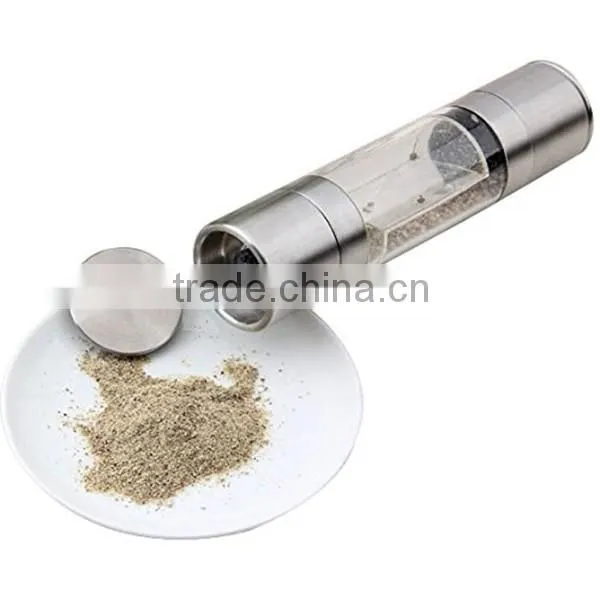 Manual Spice Crafts Salt and Pepper Grinder Set, Stainless Steel Salt Grinder
