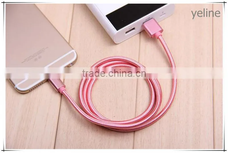 Dual sided differ OTG plug cotton weave cable for MOTO X/E/G