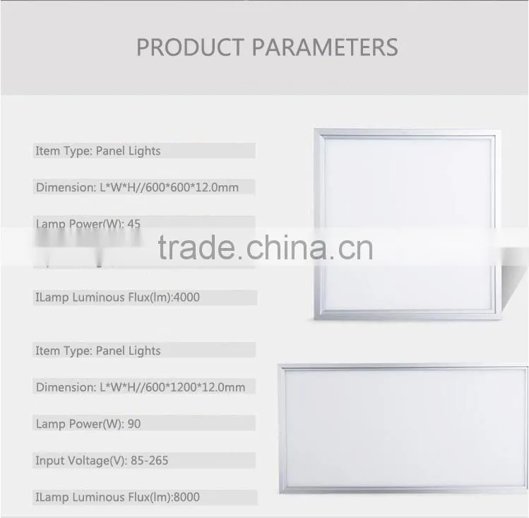 China Supplier 56w Square 600x1200mm LED Light Panel With 3 Years Warranty