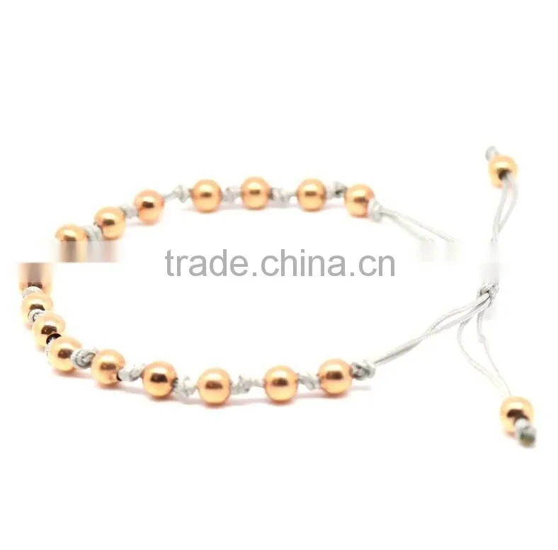 2016 New Design Chinese Knot Mens Bracelet Stainless Steel Beads Bracelet