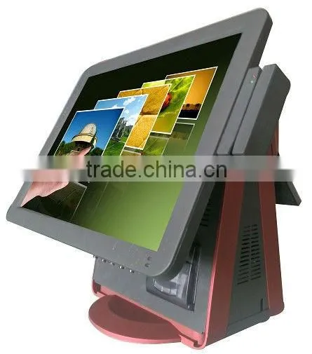 DTK-POS1533 OEM Accepted 15 Inch All In One Touch Screen POS System with MSR VFD220 Customer Display
