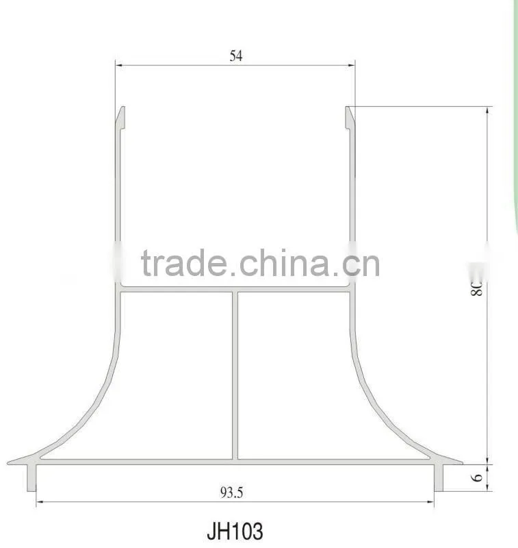 Aluminum profile for cleanroom