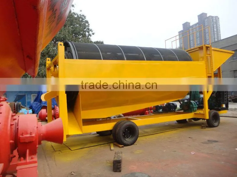 Mobile Gold Panning Equipment Rotary Drum Screen