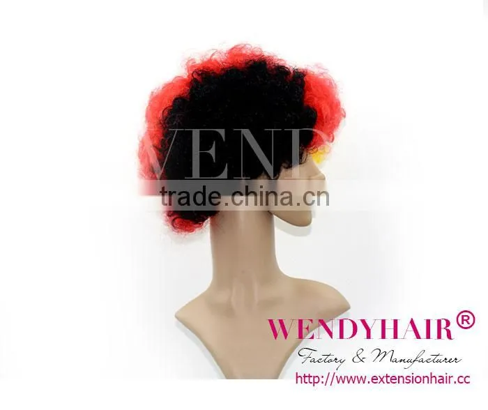 Japanese fiber Fashion football fan wigs hair