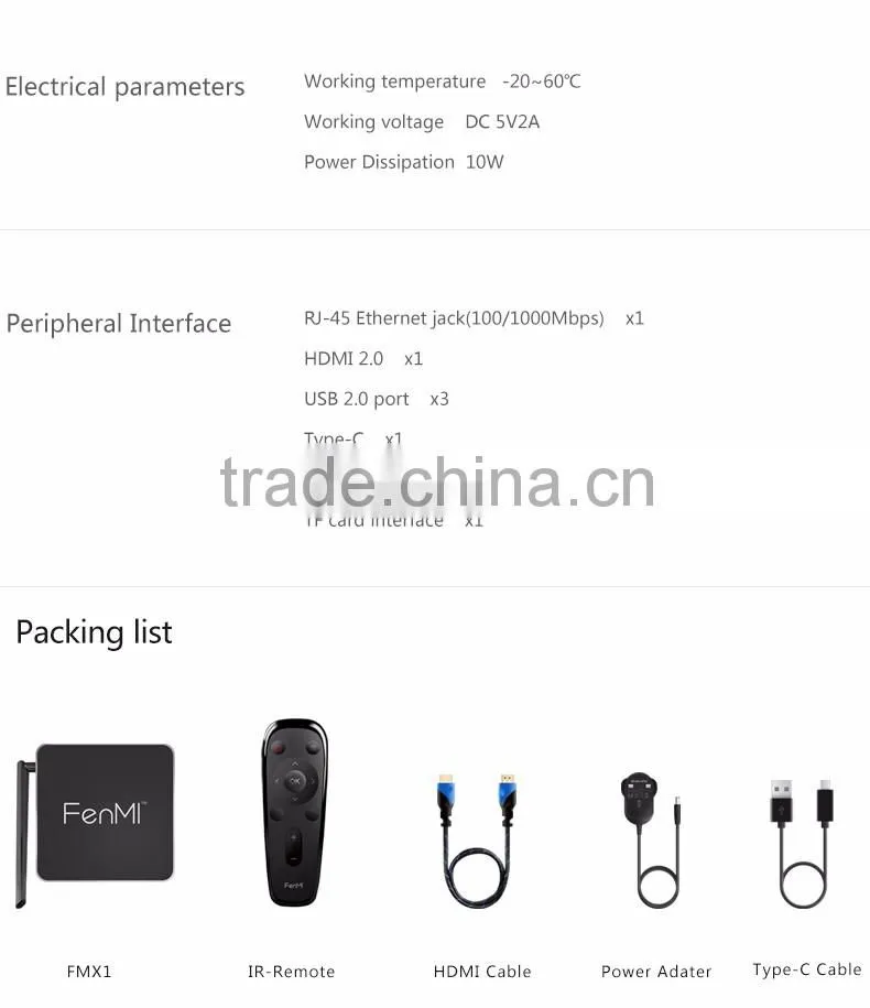 New arrival different from MINIX Neo U1,of FenMi 16G tv box rk3368 octa core tv box of RK3368