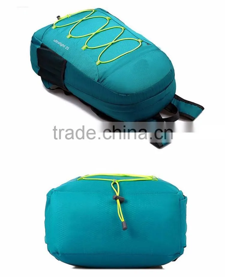fashion waterproof nylon camping backpack can be fold shoulder bag