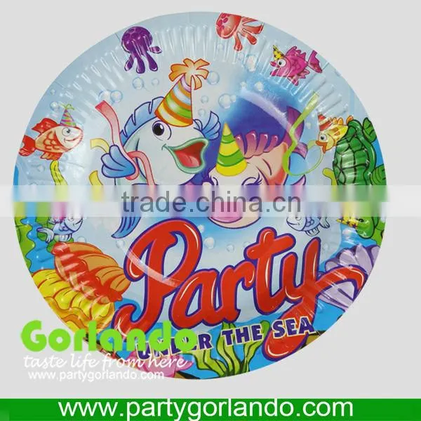 Environmental protection food grade paper plates for party