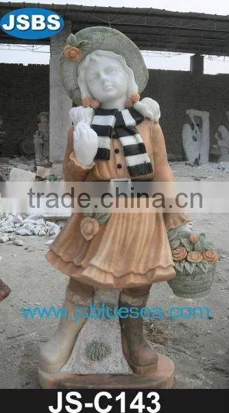 White Marble Children Statue JS-C017Y More patterns for chosing!