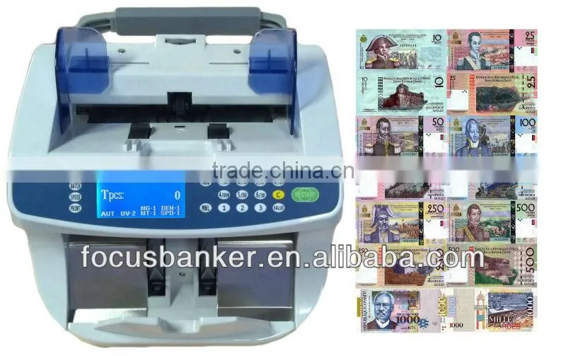 High Speed Front Loading Money Counter for Many Currency including Haitian gourde(HTG)