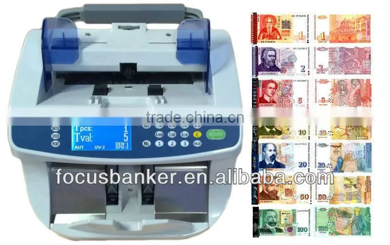 (Attractive Price! ! !) Cash Counting Machine/Notes Counting Machine for Bulgarian lev (BGN) & EURO