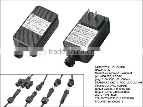 Plug in waterproof led driver