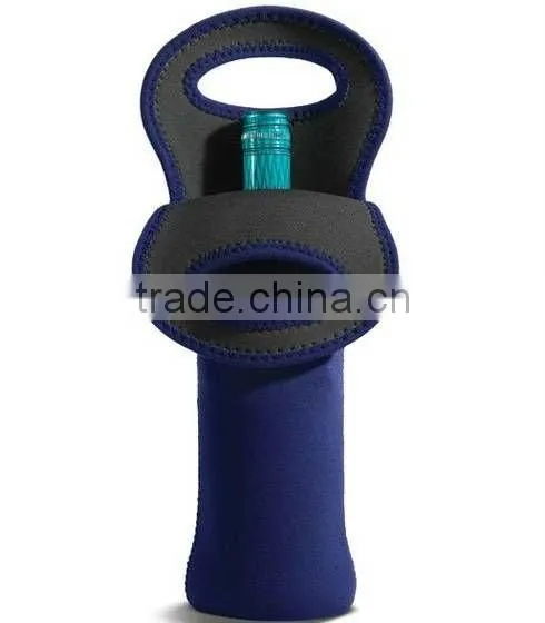 Red neoprene bottle cooler holder,1 bottle beer carrier