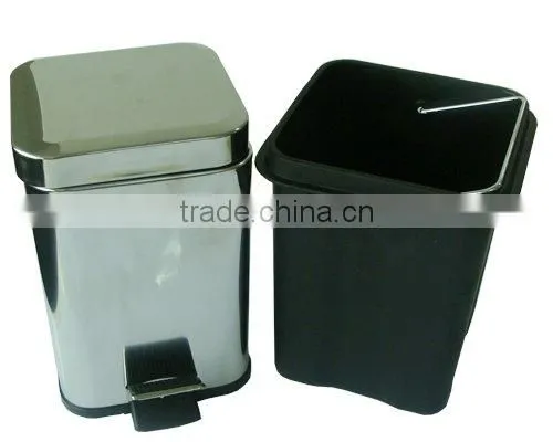 Stainless steel step bin