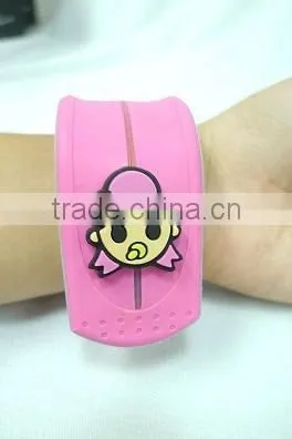 Top Quality Baby Rinne Women Waterproof Foldable Pink Rubber Wrist LED Watch With Best Quality