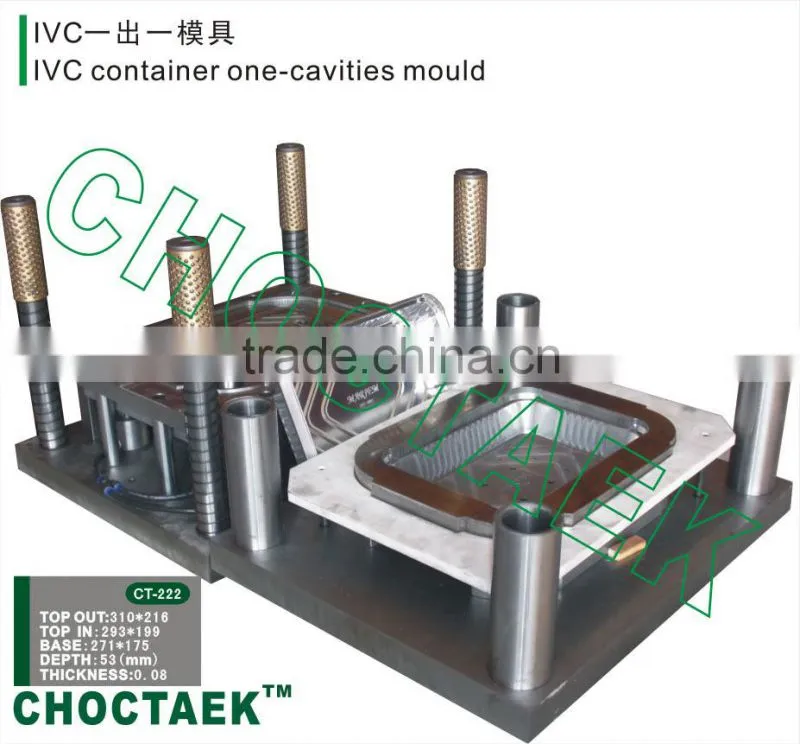 IVC aluminium foil container one cavity molds