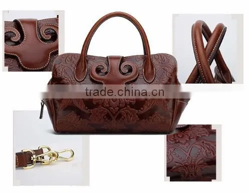 Most Popular Design Vintage Leather Tote Bag Wholesale Handbag China