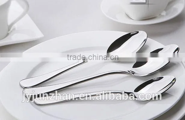 Metal tea spoon of SS430 material with mirror polishing and golden color