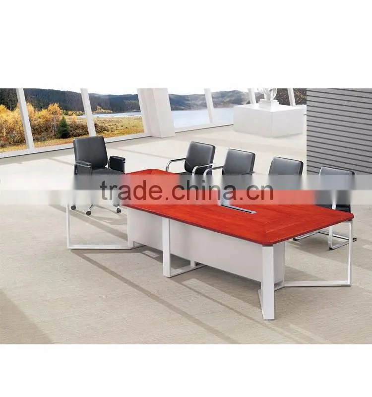 New design red rectangular wood conference table