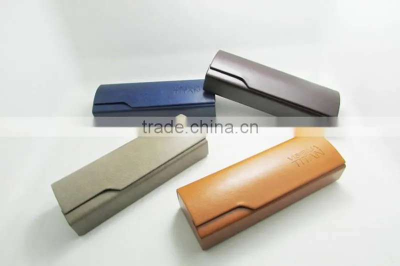 Custom PU leather fancy personalized Folding Reading Glasses Case from China factory