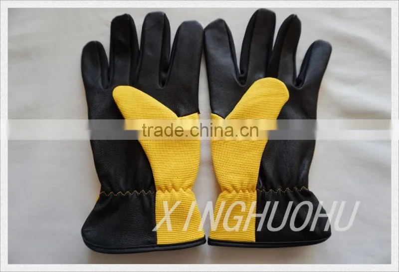 Sheepskin leather mechanical gloves