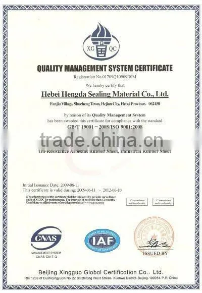 non-asbestos rubber sheet