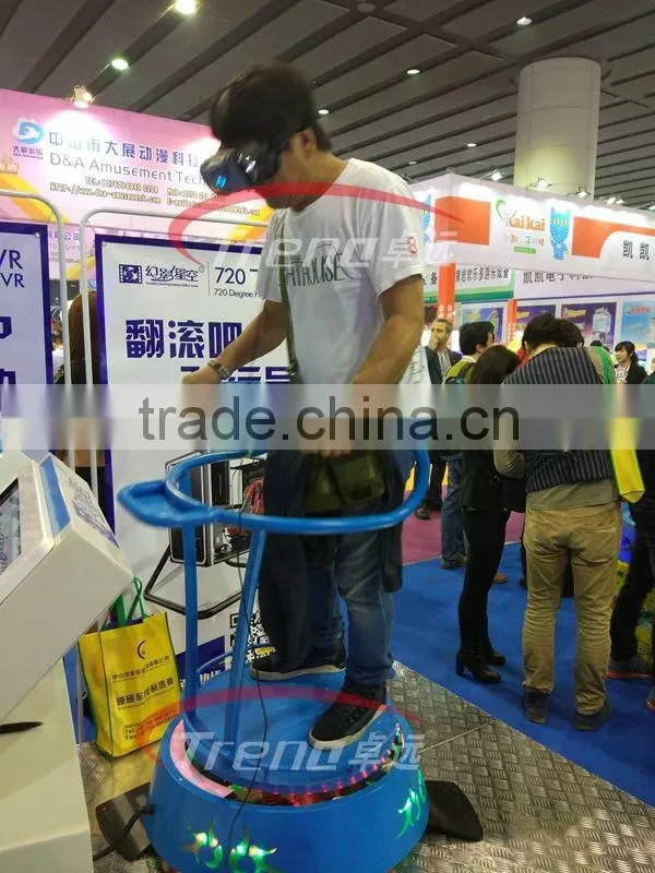 2016 hottest Zhuoyuan company Vibrating standing VR 9d virtual reality simulation rides