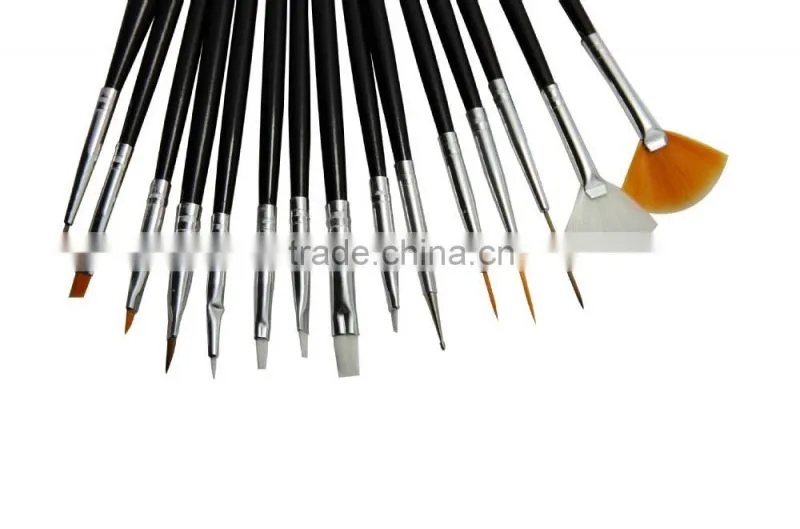 3 Colors Nail Art 15 Pcs Gel Design Pen Painting Brush Set Draw Flowers Dot Tips