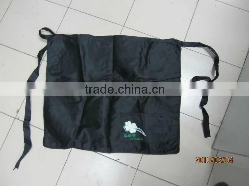 cheap BBQ apron &cotton apron for kitchen and promotion navy waist apron with printing -90